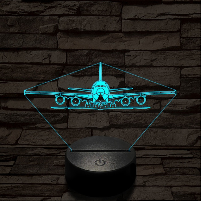 Kiguruló utasszállító 7 színű  3D led lámpa