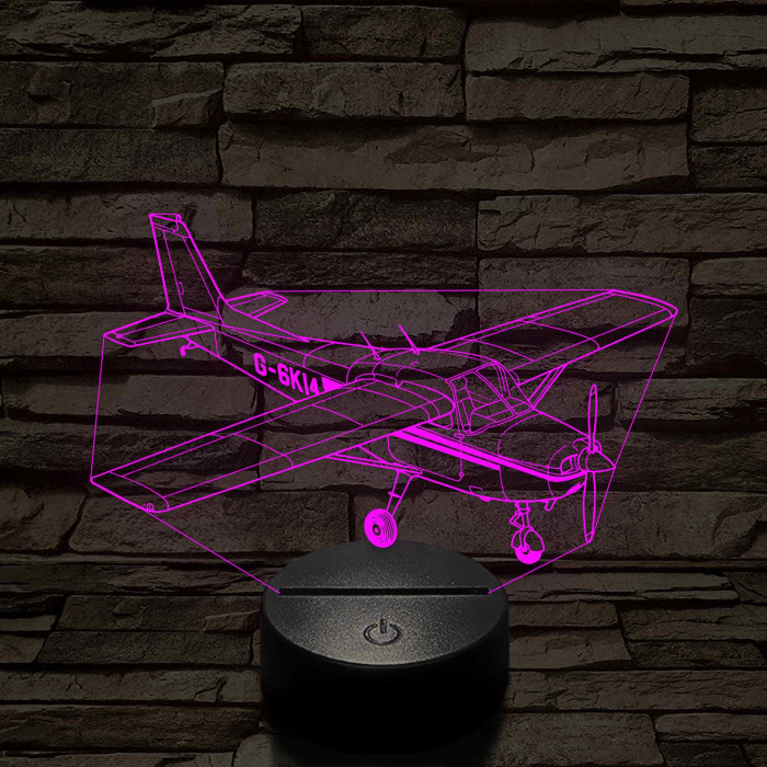 Egyfedelű Repülőgép 7 színű  3D led lámpa