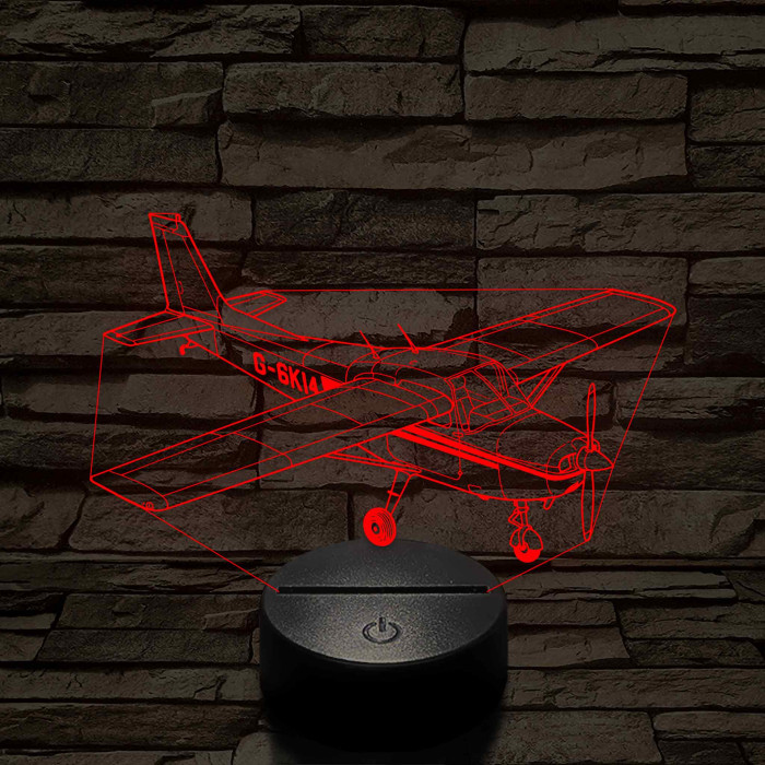 Egyfedelű Repülőgép 7 színű  3D led lámpa