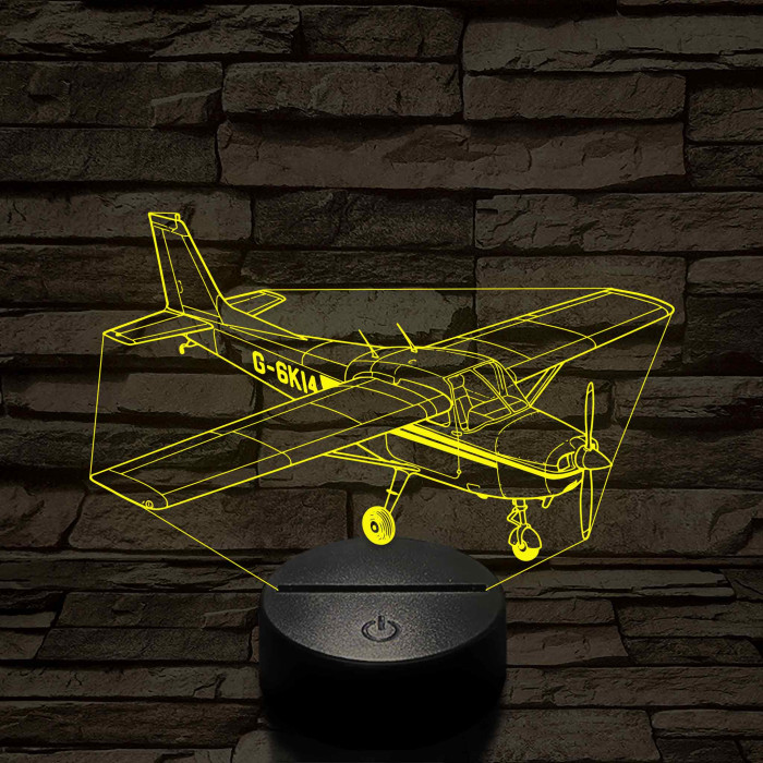 Egyfedelű Repülőgép 7 színű  3D led lámpa
