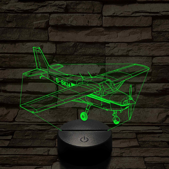 Egyfedelű Repülőgép 7 színű  3D led lámpa