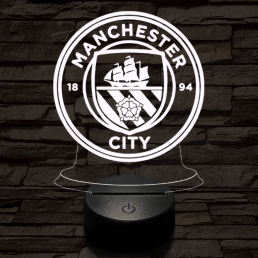Manchester City FC 3D led lámpa