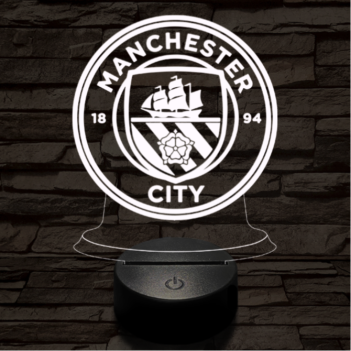 Manchester City FC 3D led lámpa