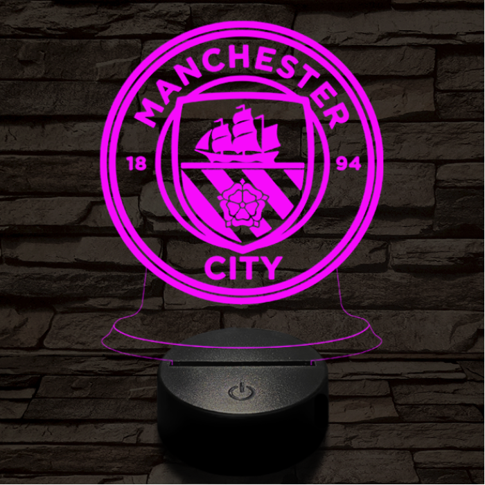 Manchester City FC 3D led lámpa