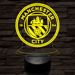 Manchester City FC 3D led lámpa