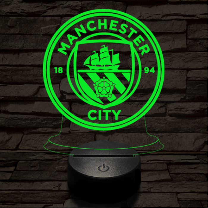Manchester City FC 3D led lámpa