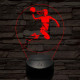 Kézilabdás lány körben 7 színű 3D led lámpa