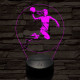 Kézilabdás lány körben 7 színű 3D led lámpa