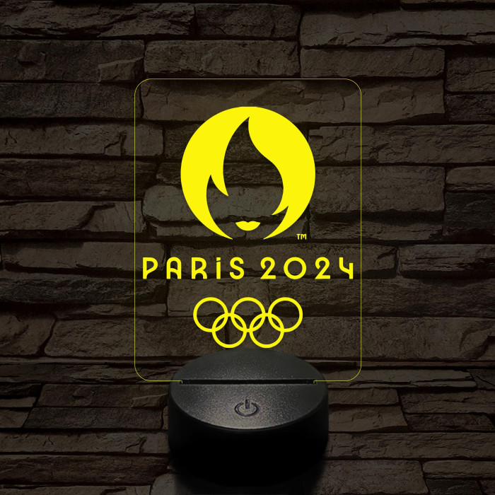 Olimpia 2024 7 színű 3D led lámpa