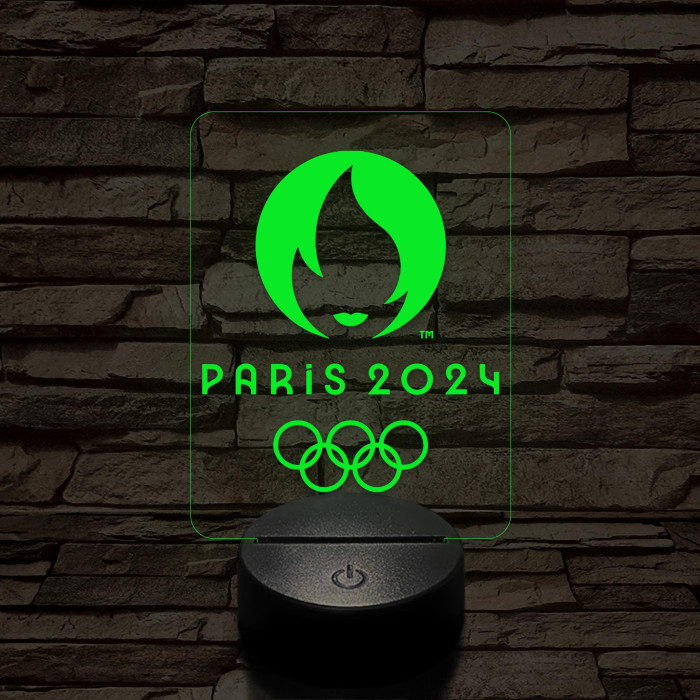 Olimpia 2024 7 színű 3D led lámpa