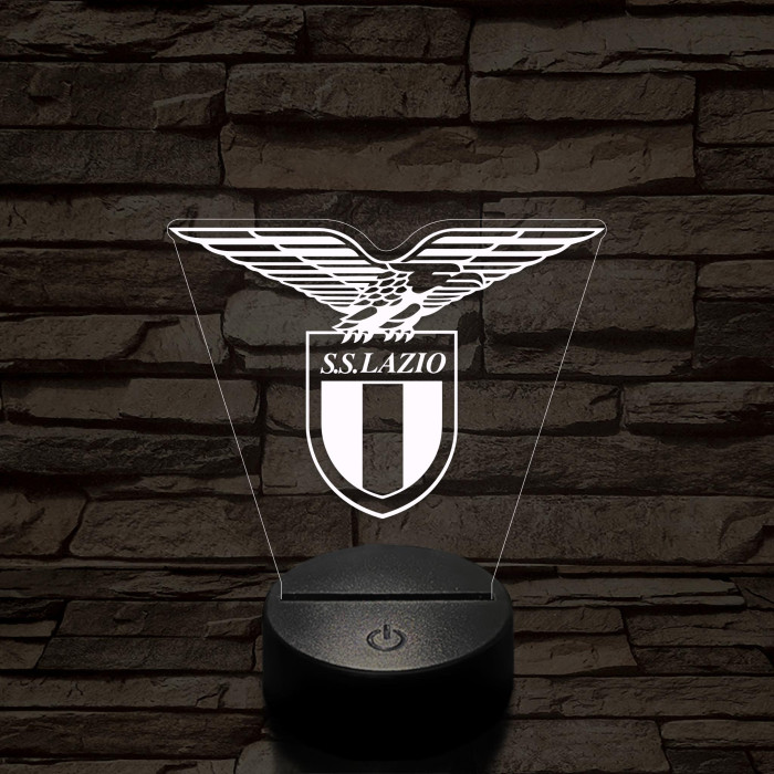 S.S.LAZIO 7 színű 3D led lámpa