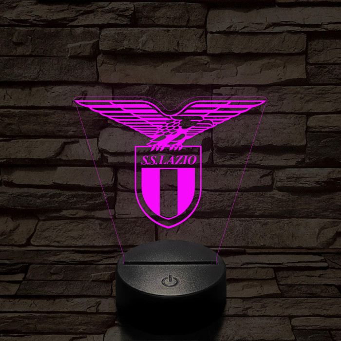 S.S.LAZIO 7 színű 3D led lámpa