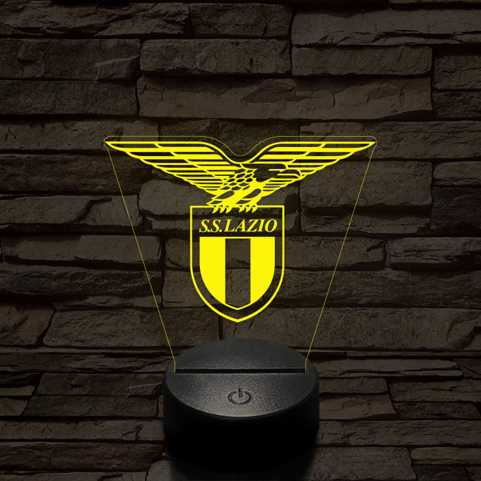 S.S.LAZIO 7 színű 3D led lámpa
