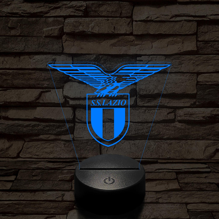 S.S.LAZIO 7 színű 3D led lámpa