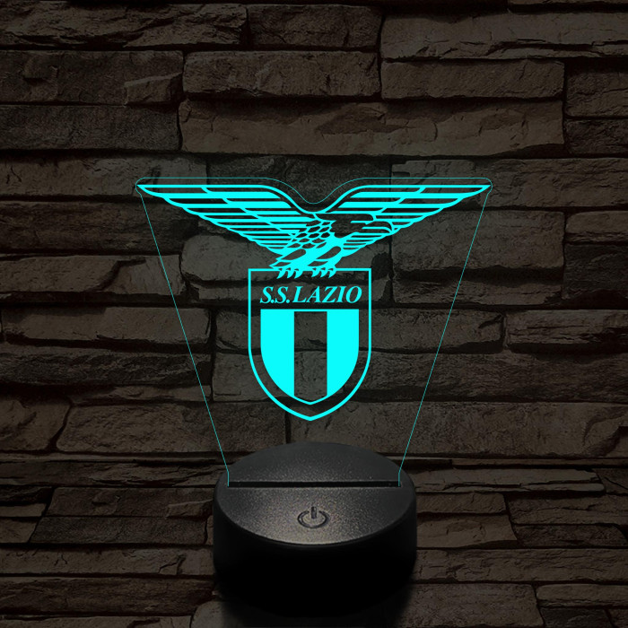 S.S.LAZIO 7 színű 3D led lámpa