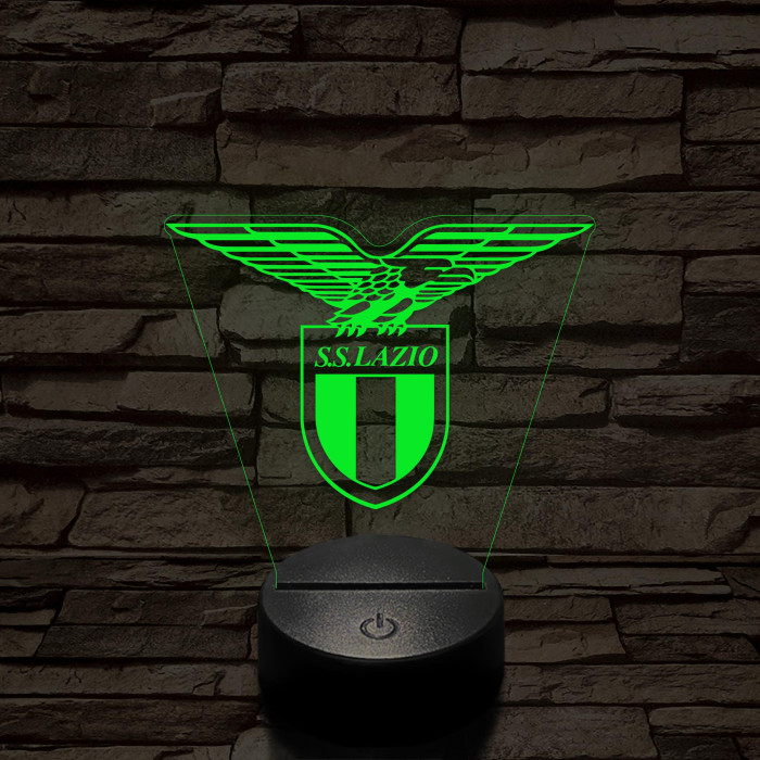S.S.LAZIO 7 színű 3D led lámpa