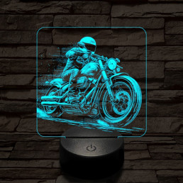 Chopper lazán 7 színű valósághű 3D led lámpa