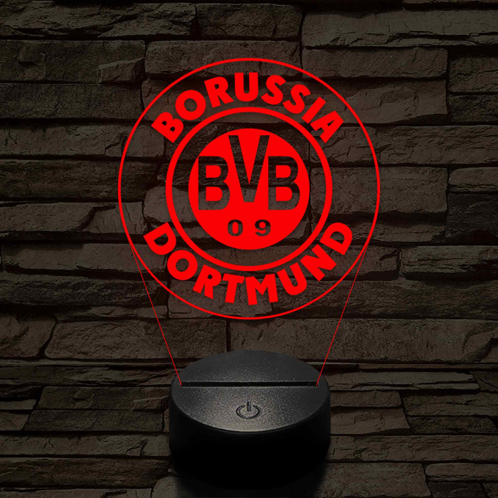 Borussia Dortmund logo 3D led lámpa