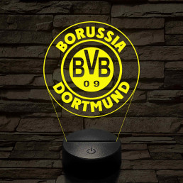 Borussia Dortmund logo 3D led lámpa