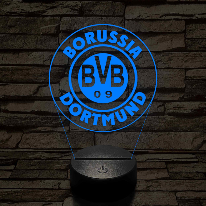 Borussia Dortmund logo 3D led lámpa