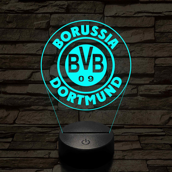 Borussia Dortmund logo 3D led lámpa