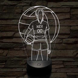 Háttal a Győzelemnek – Névvel és Számmal kérhető 7 színű 3D led lámpa