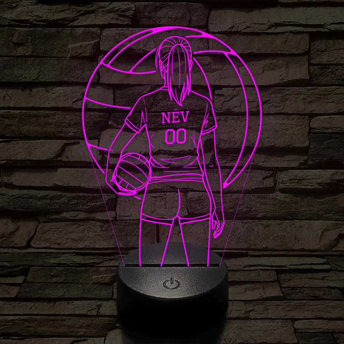 Háttal a Győzelemnek – Névvel és Számmal kérhető 7 színű 3D led lámpa