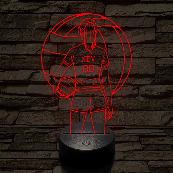 Háttal a Győzelemnek – Névvel és Számmal kérhető 7 színű 3D led lámpa