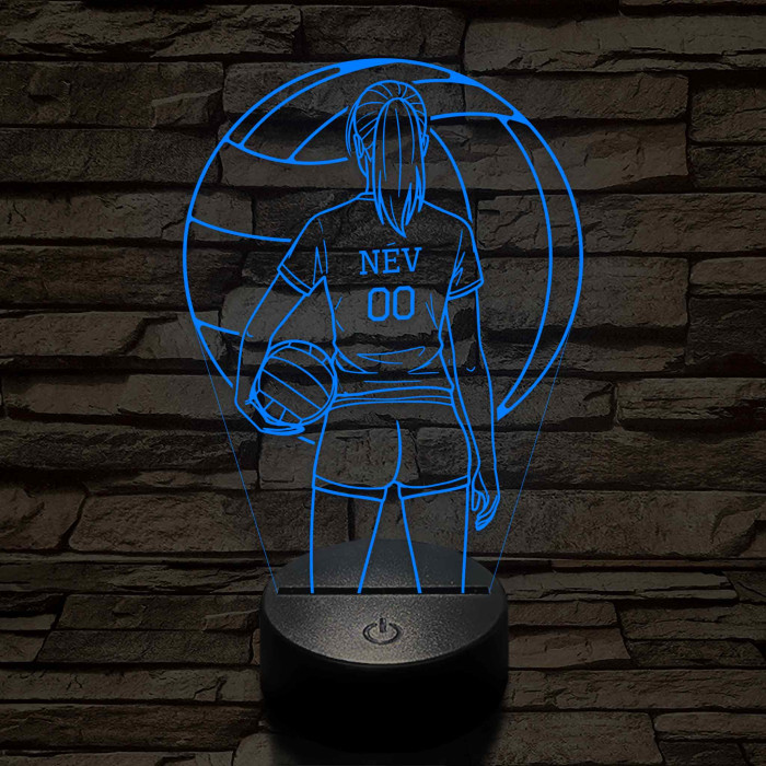 Háttal a Győzelemnek – Névvel és Számmal kérhető 7 színű 3D led lámpa