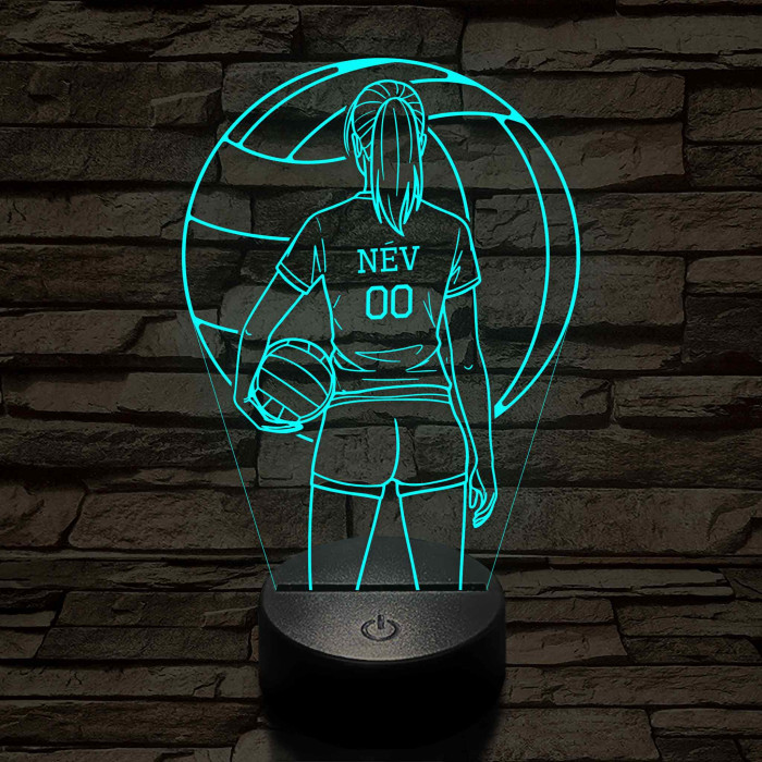 Háttal a Győzelemnek – Névvel és Számmal kérhető 7 színű 3D led lámpa