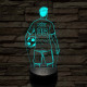 Focista fiú – Névvel és Számmal kérhető 7 színű 3D led lámpa