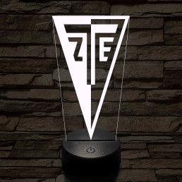 ZTE szurkolói embléma - 7 színű színváltós 3D LED lámpa