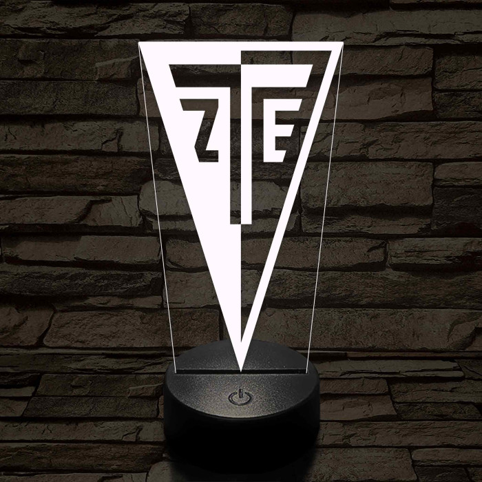 ZTE szurkolói embléma - 7 színű színváltós 3D LED lámpa
