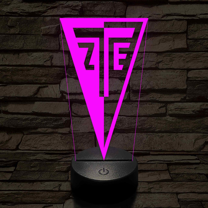 ZTE szurkolói embléma - 7 színű színváltós 3D LED lámpa