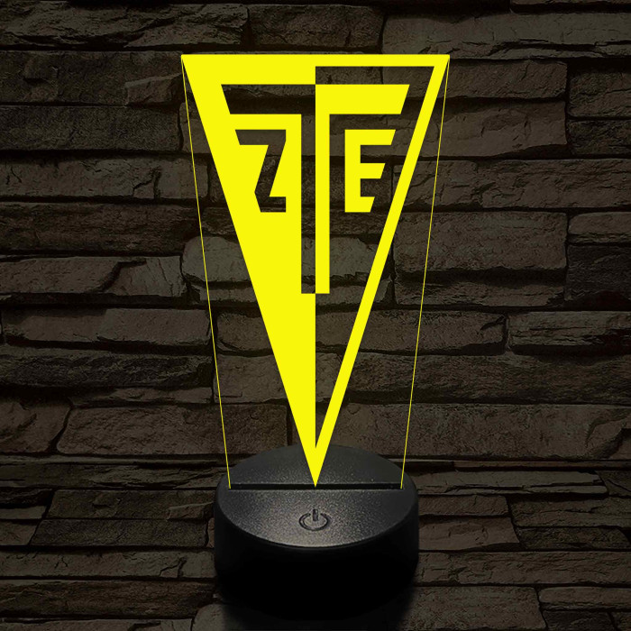 ZTE szurkolói embléma - 7 színű színváltós 3D LED lámpa