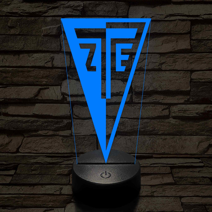 ZTE szurkolói embléma - 7 színű színváltós 3D LED lámpa