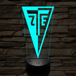 ZTE szurkolói embléma - 7 színű színváltós 3D LED lámpa
