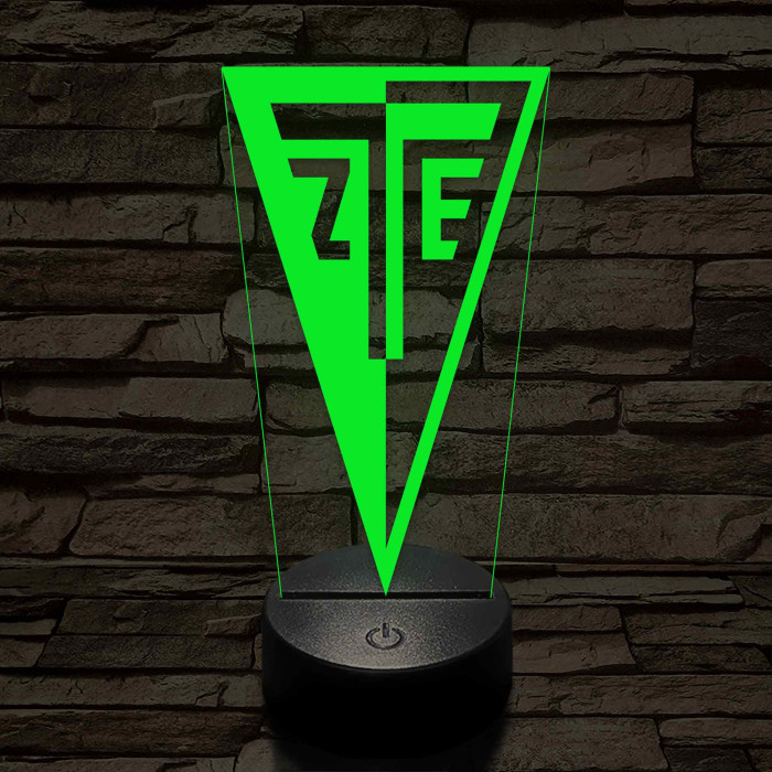 ZTE szurkolói embléma - 7 színű színváltós 3D LED lámpa