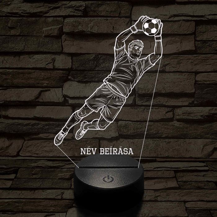 Focista fiú kapus akcióban – 7 színű színváltós 3D LED lámpa