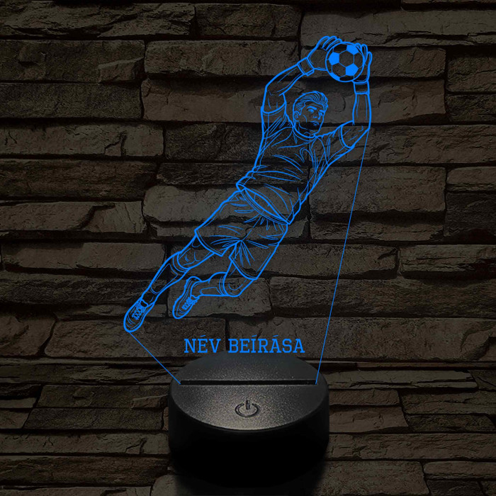 Focista fiú kapus akcióban – 7 színű színváltós 3D LED lámpa