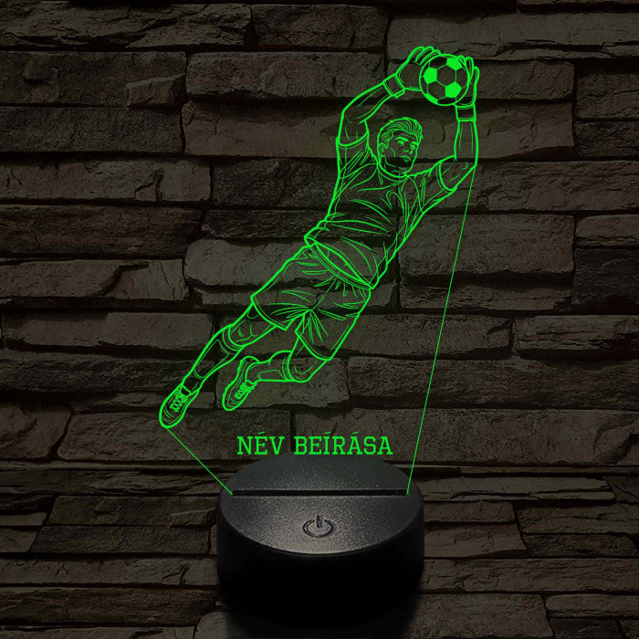 Focista fiú kapus akcióban – 7 színű színváltós 3D LED lámpa