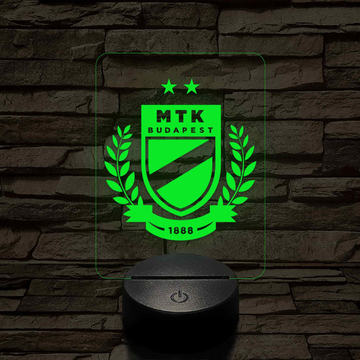 MTK Budapest címer – 7 színű, színváltós 3D LED lámpa
