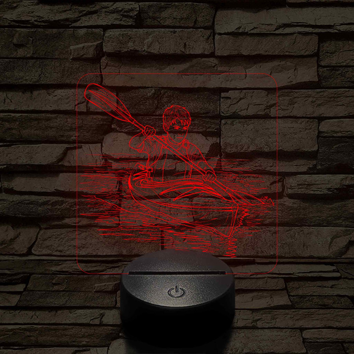 Kajakozó fiú – 7 színű, színváltós 3D LED lámpa