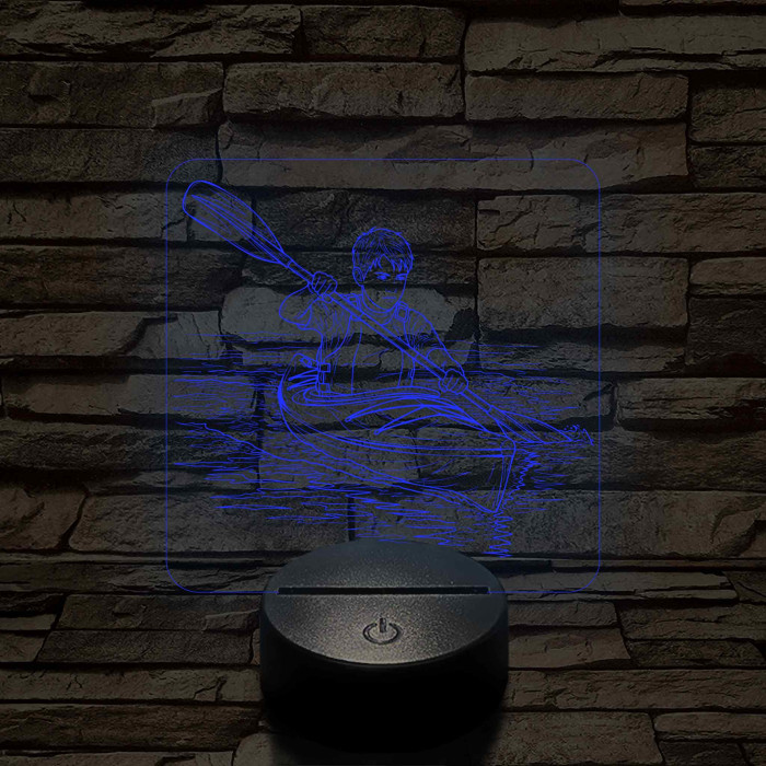 Kajakozó fiú – 7 színű, színváltós 3D LED lámpa