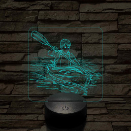 Kajakozó fiú – 7 színű, színváltós 3D LED lámpa