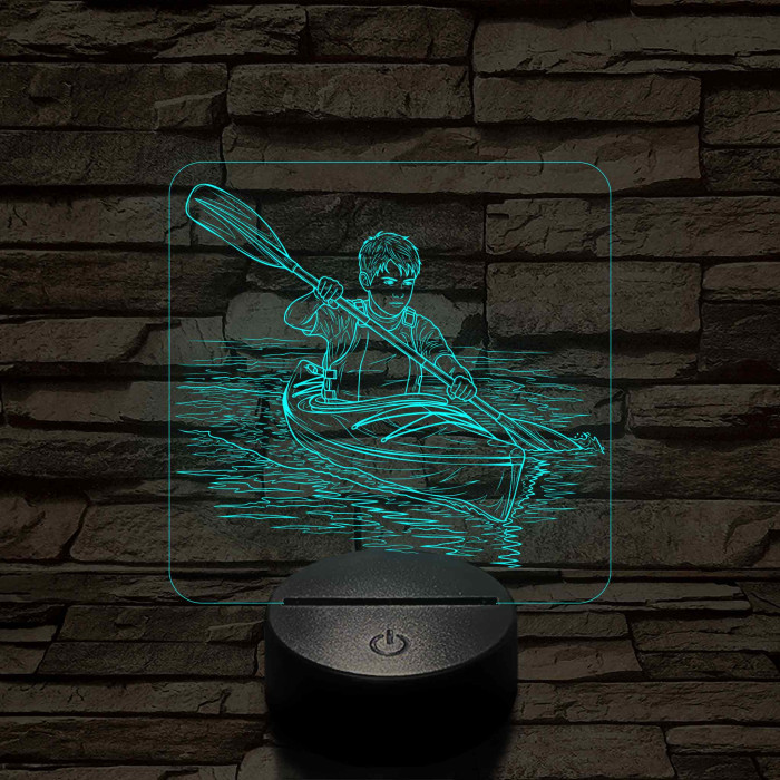 Kajakozó fiú – 7 színű, színváltós 3D LED lámpa