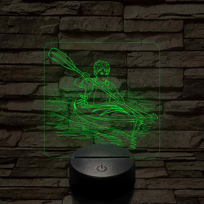 Kajakozó fiú – 7 színű, színváltós 3D LED lámpa