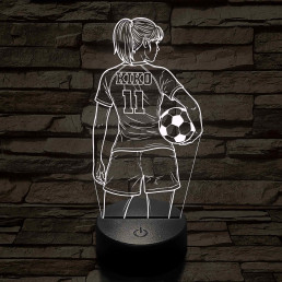 Focista lány – Névvel és Számmal kérhető 7 színű, színváltós 3D led lámpa