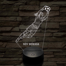 Kapus lány labdával – 7 színű, színváltós 3D LED lámpa