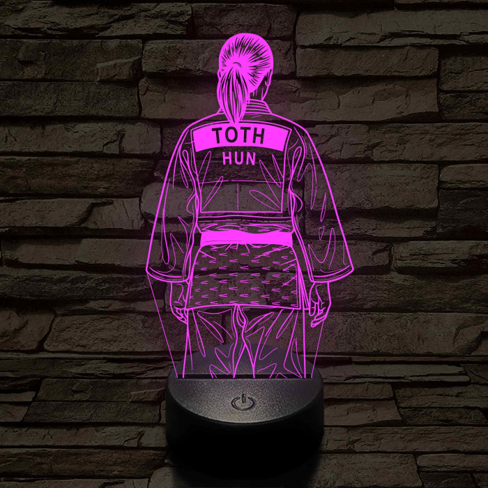 Judós lány – 7 színű, színváltós 3D LED lámpa
